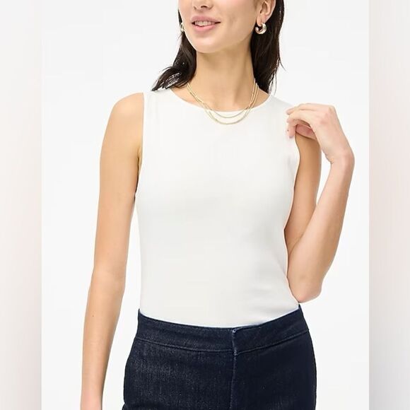NWT J. Crew Factory Sleeveless button-back shell - Picture 2 of 9